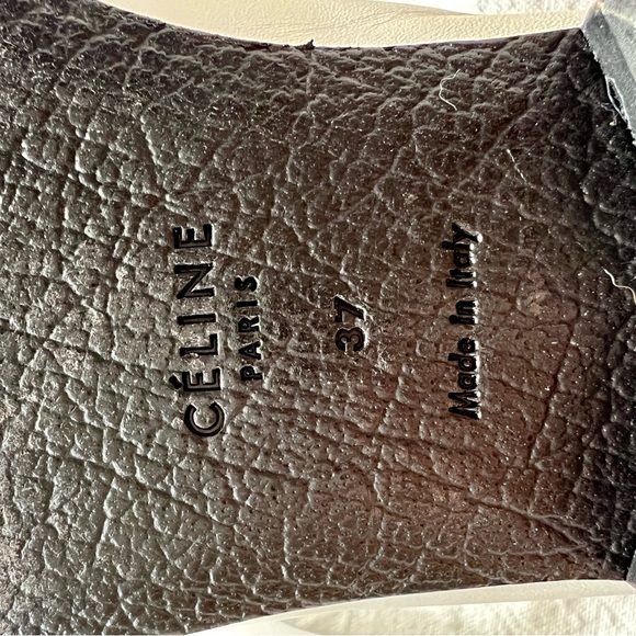 Celine white leather tassel loafers. Size 37. Used. - Picture 3 of 7